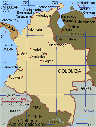 map of Colombia